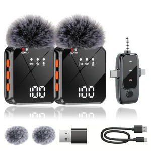 Wireless lavalier microphone with smart noise cancellation